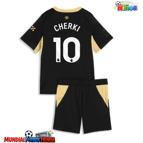 Camiseta Manchester City Rayan Cherki #10 Segunda Equipación Replica 2026-27 para niños mangas cortas (+ Pantalones cortos)